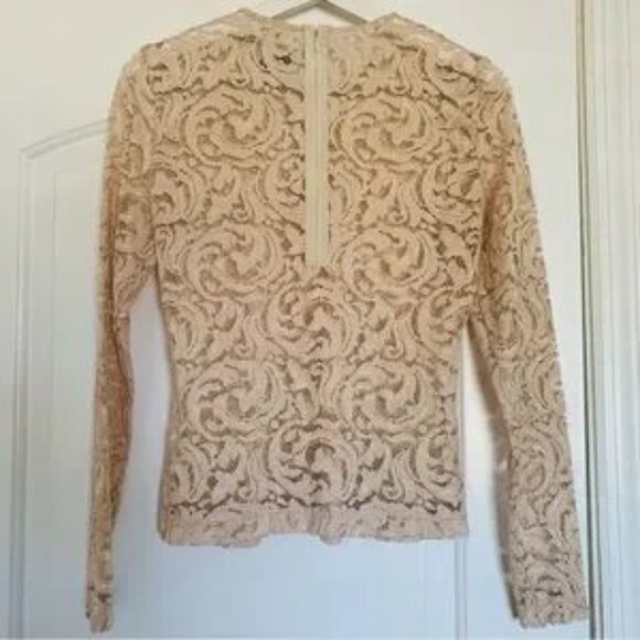 NWT L'AGENCE Pastel Pink See-Through Lace Blouse - Revolve Brand | Retails $345 - Picture 4 of 7